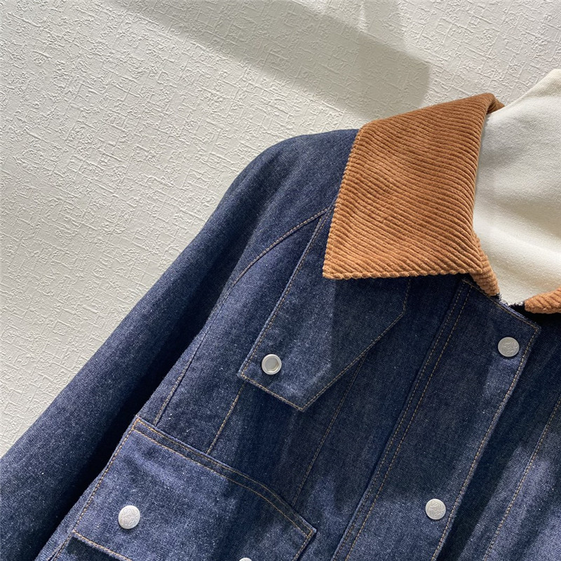 L0ew* thin denim jacket