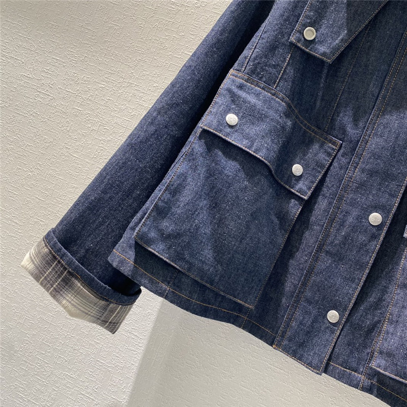 L0ew* thin denim jacket