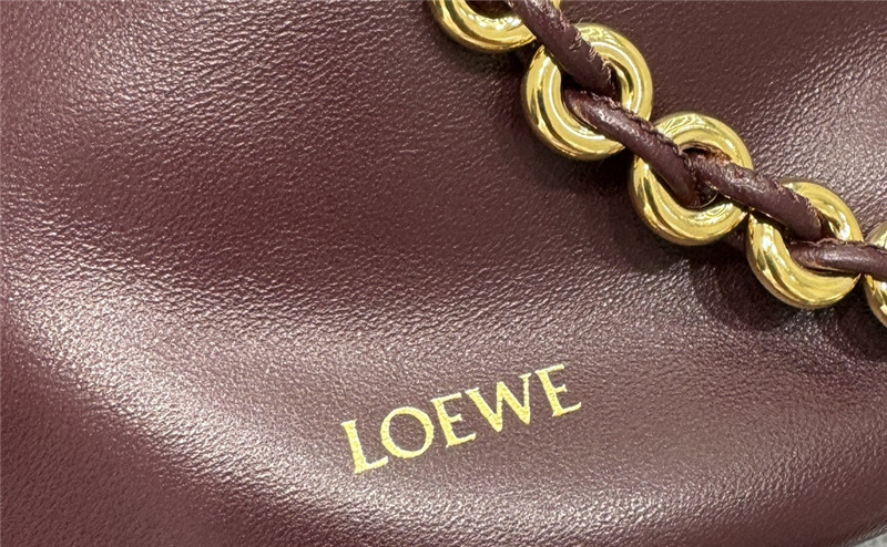 L0ew* flamenco wine red leather bag