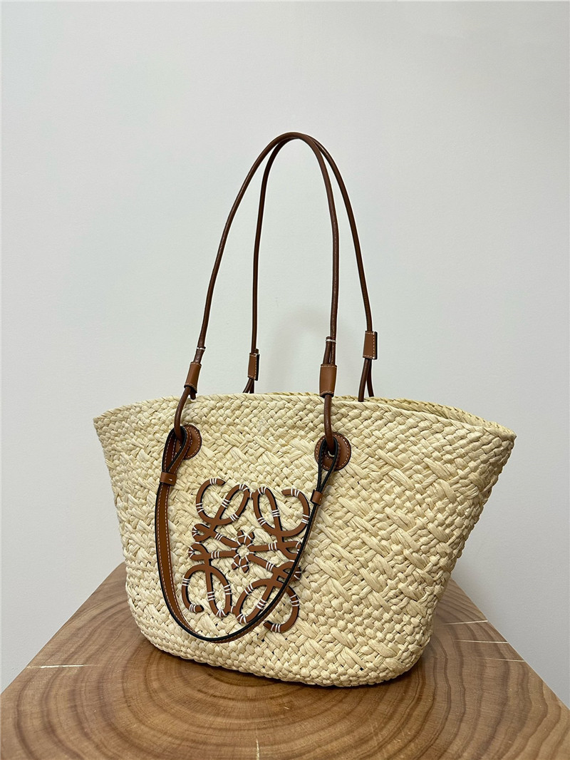 L0ew* anagram basket bag brown