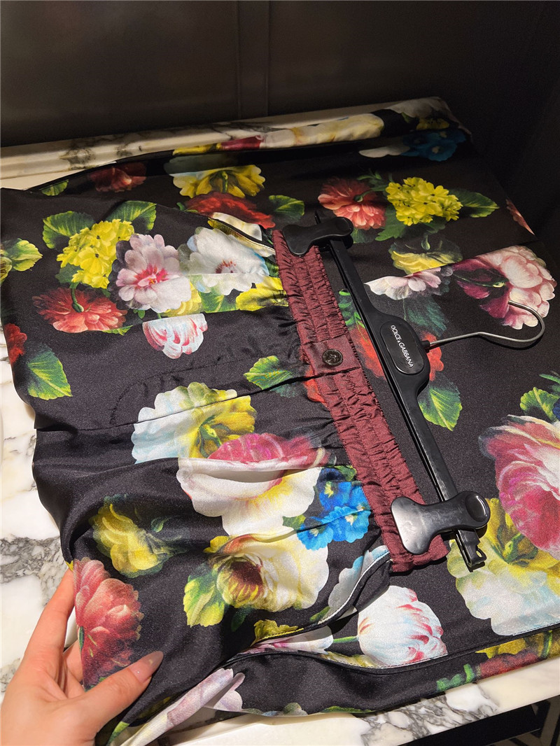 Dolce & Gabbana D&G Silk Print Half Skirt