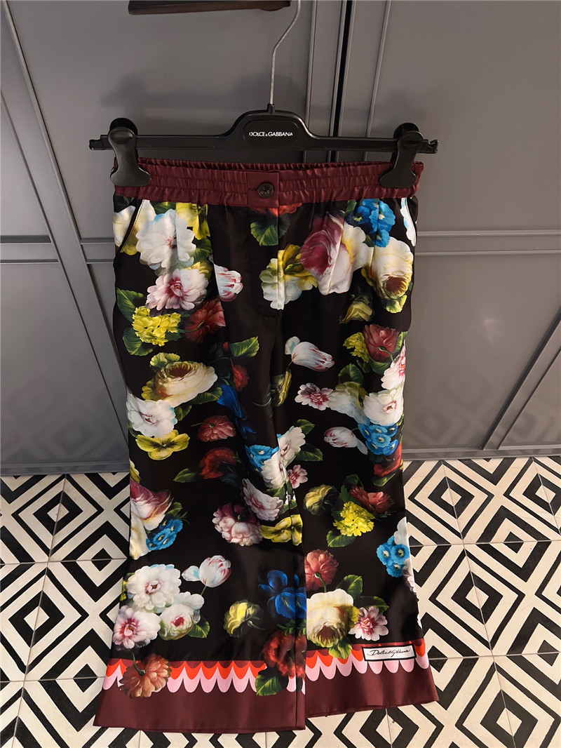 Dolce & Gabbana D&G Silk Print Half Skirt