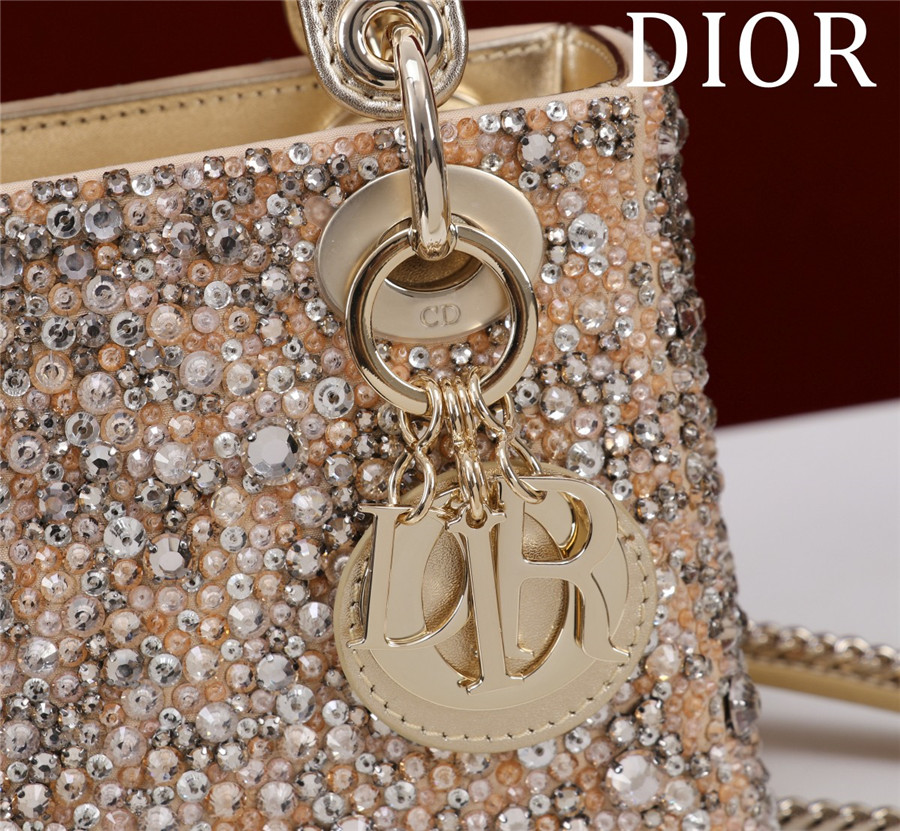 d10r lady embroidered beaded D1am0nd handbag
