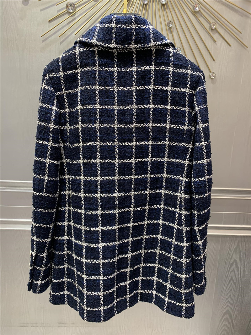 Ch**el blue tweed coat