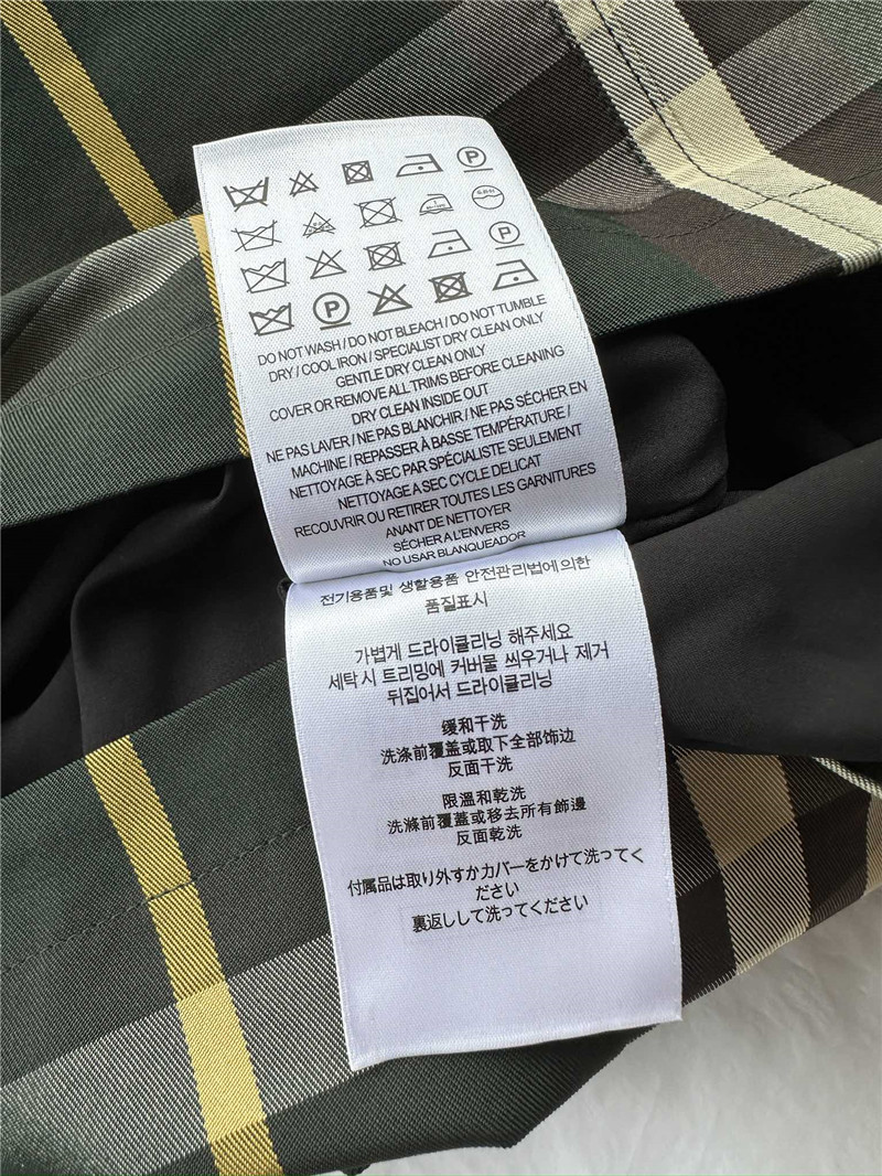 Burberry Ink Green Check Sleeveless Vest Skirt