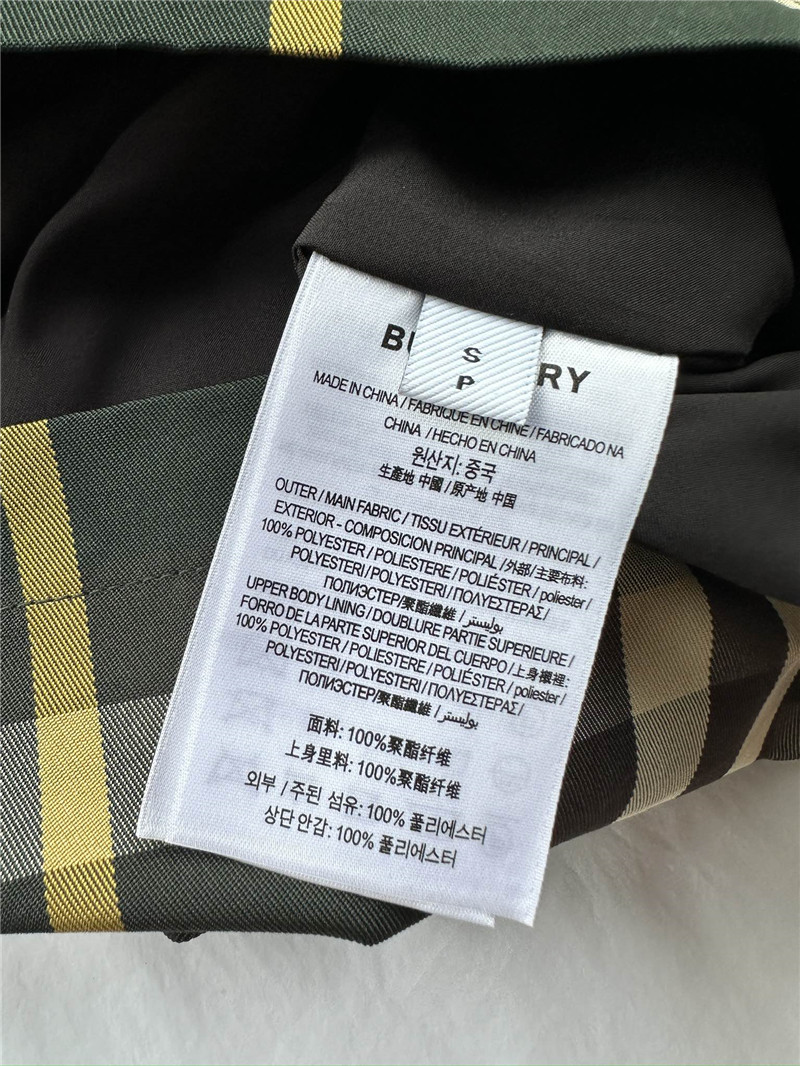 Burberry Ink Green Check Sleeveless Vest Skirt