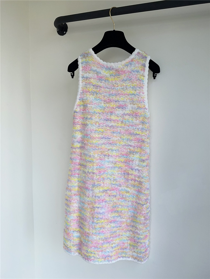 Ch**el colorful lightweight gauze knit tank dress