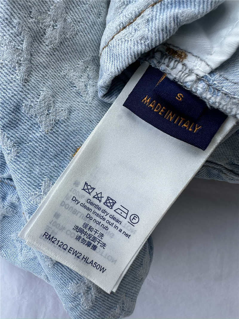 Louis Vuitton LV full logo denim harness shorts