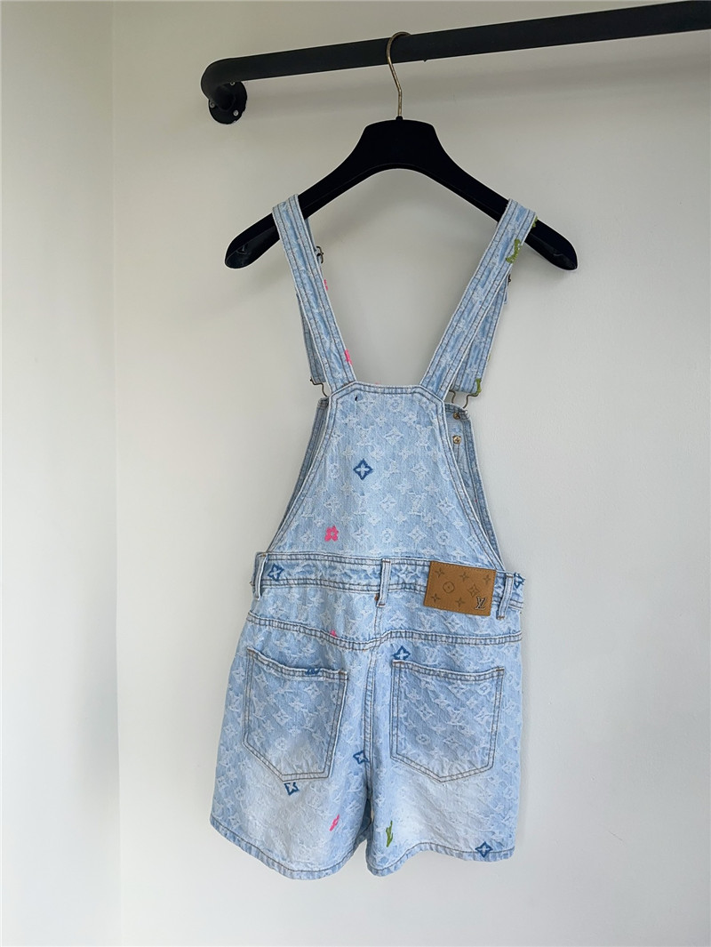 Louis Vuitton LV full logo denim harness shorts