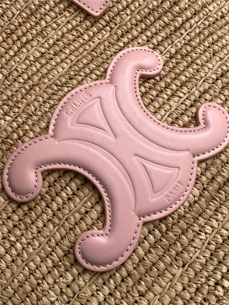 Ce1i*e teen plant cowhide classic basket bag pink