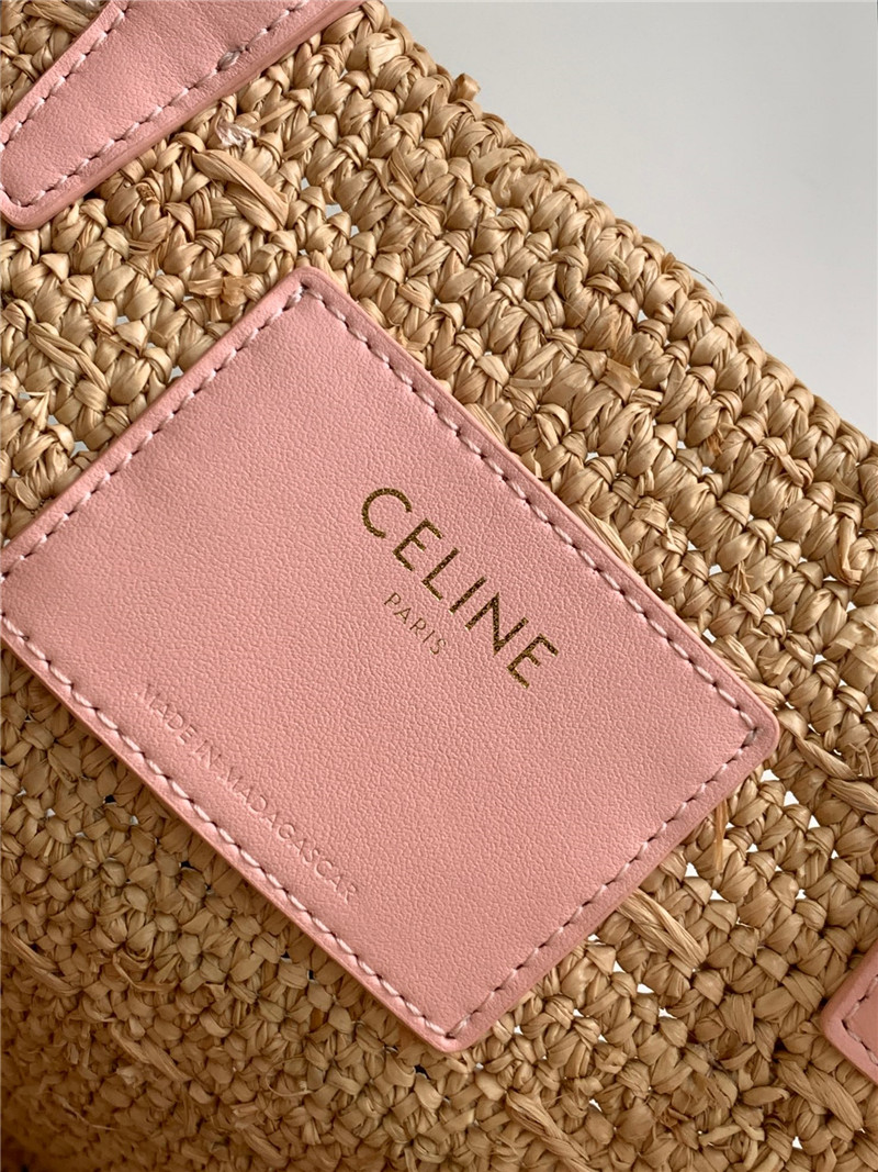 Ce1i*e teen plant cowhide classic basket bag pink