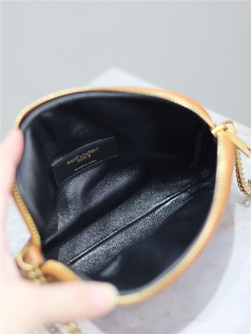 Sa1nt Lau*nt gaby zipped pouch in brown