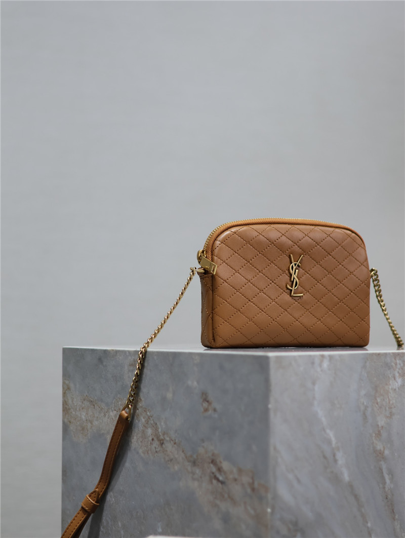 Sa1nt Lau*nt gaby zipped pouch in brown