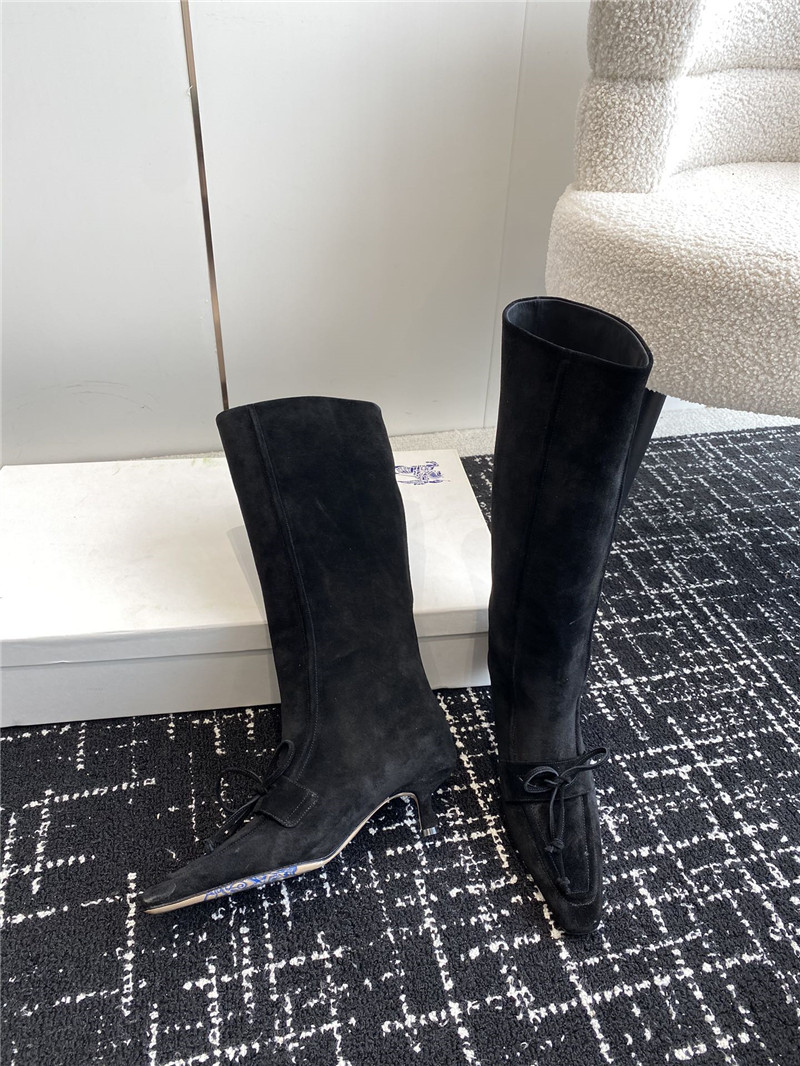 Bv*b*rry storm suede knee-high boots in black