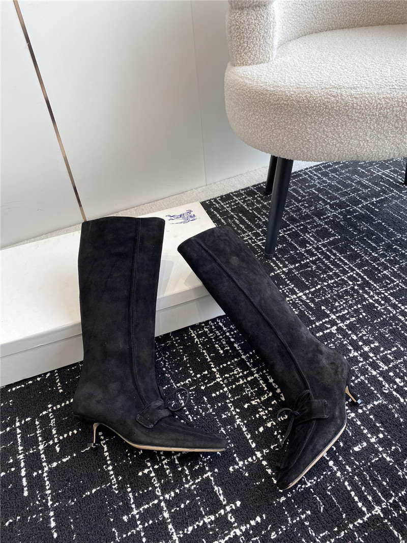 Bv*b*rry storm suede knee-high boots in black