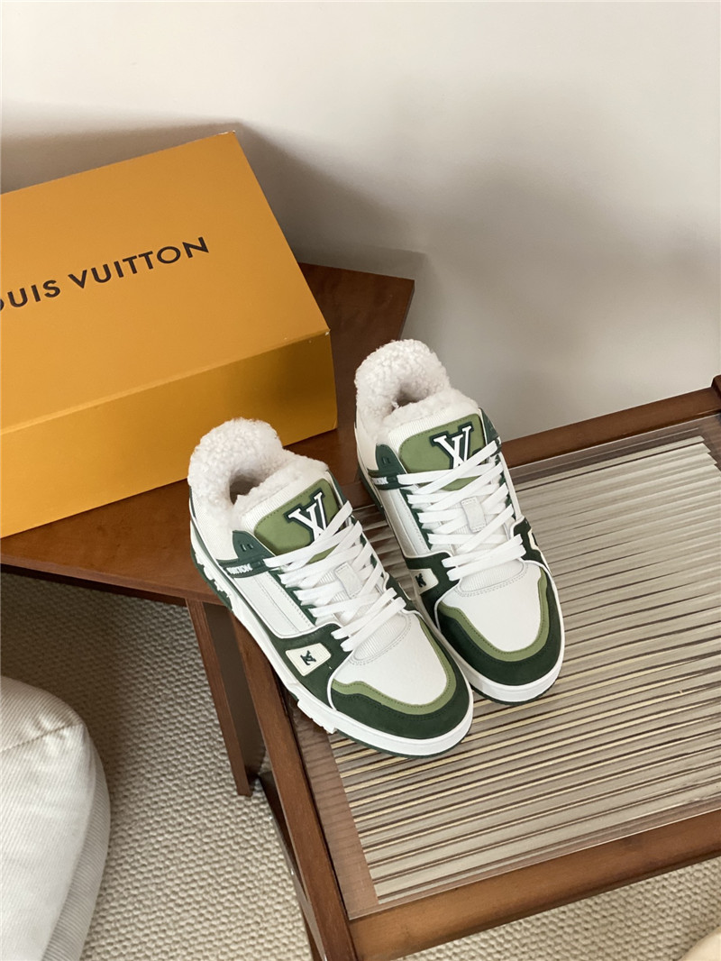 Louis Vuitton LV Trainer Fur Sneakers