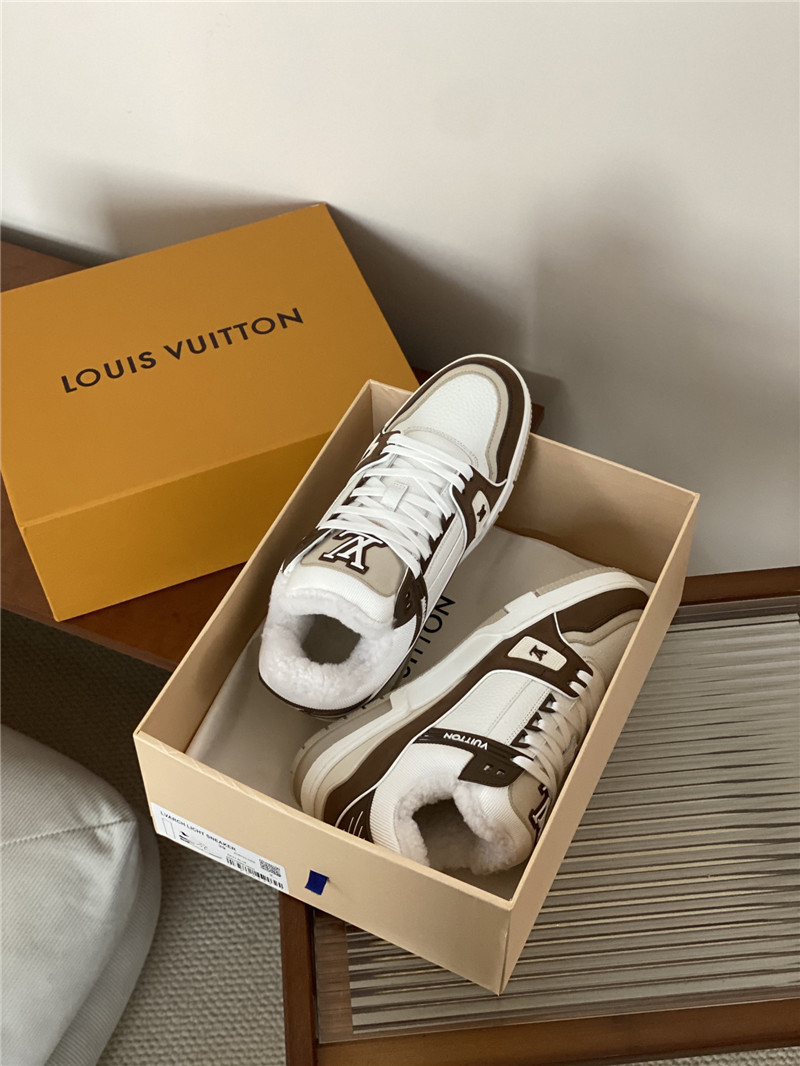 l0vis Vvtt0n lv trainer fur sneakers in brown