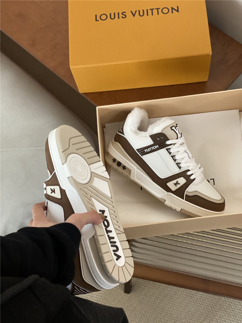 l0vis Vvtt0n lv trainer fur sneakers in brown