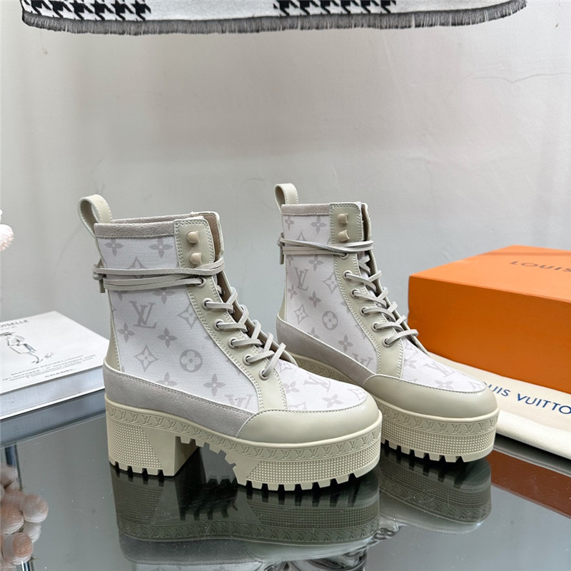 Louis Vuitton Monogram Laureate Platform Desert Boots