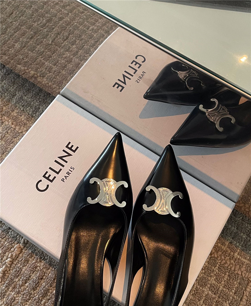 Celine Arc de Triomphe kitten heels