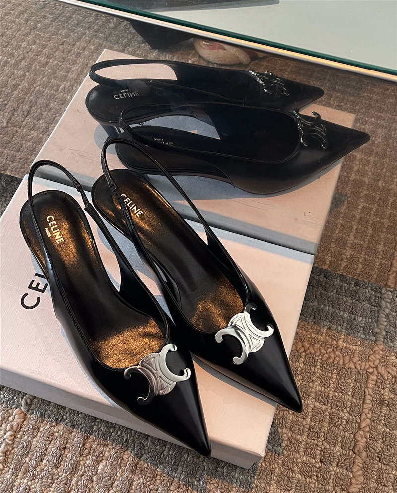 Celine Arc de Triomphe kitten heels