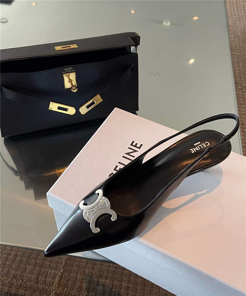 Celine Arc de Triomphe kitten heels