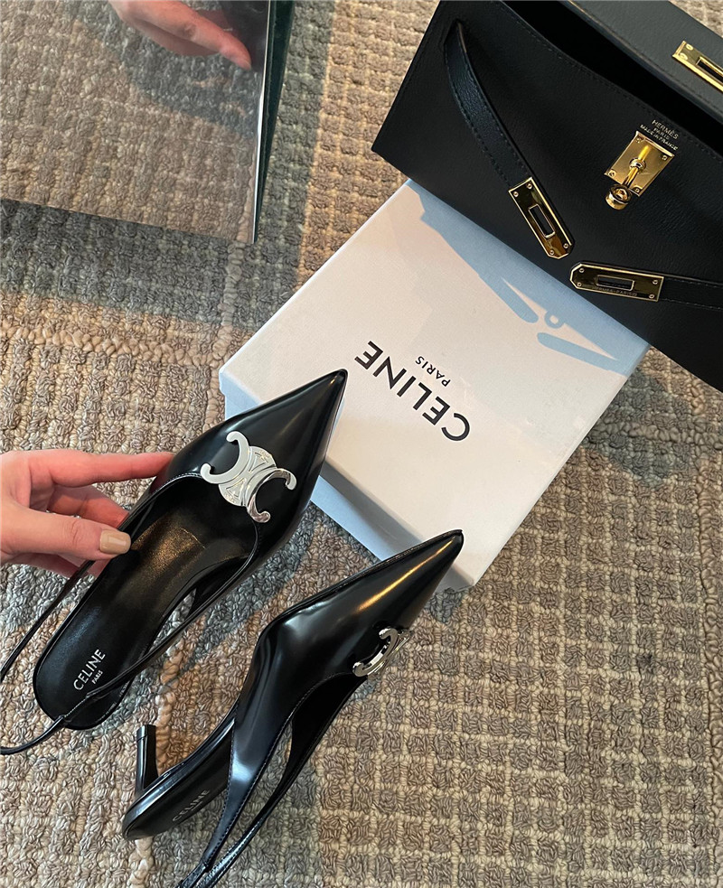 Celine Arc de Triomphe kitten heels
