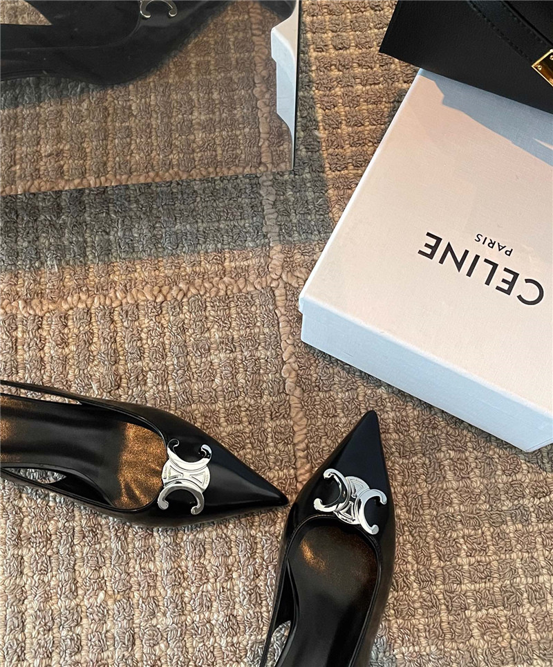 Celine Arc de Triomphe kitten heels