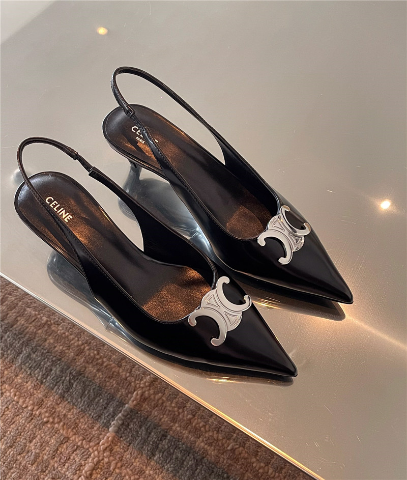 Celine Arc de Triomphe kitten heels