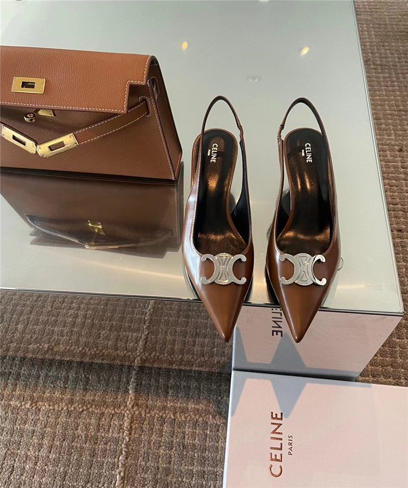Celine Arc de Triomphe kitten heels