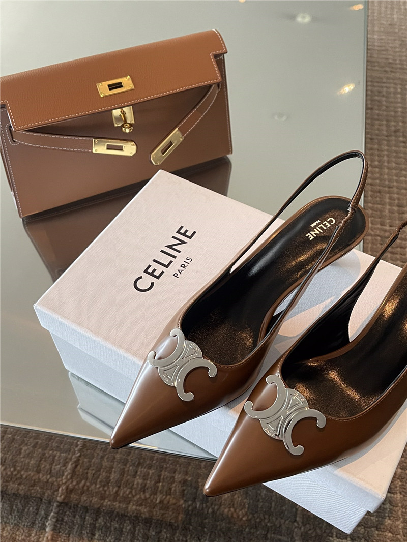 Celine Arc de Triomphe kitten heels
