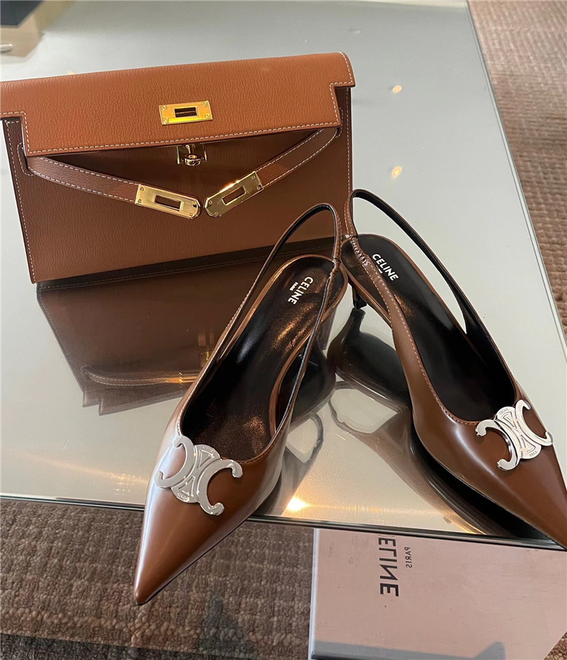 Celine Arc de Triomphe kitten heels