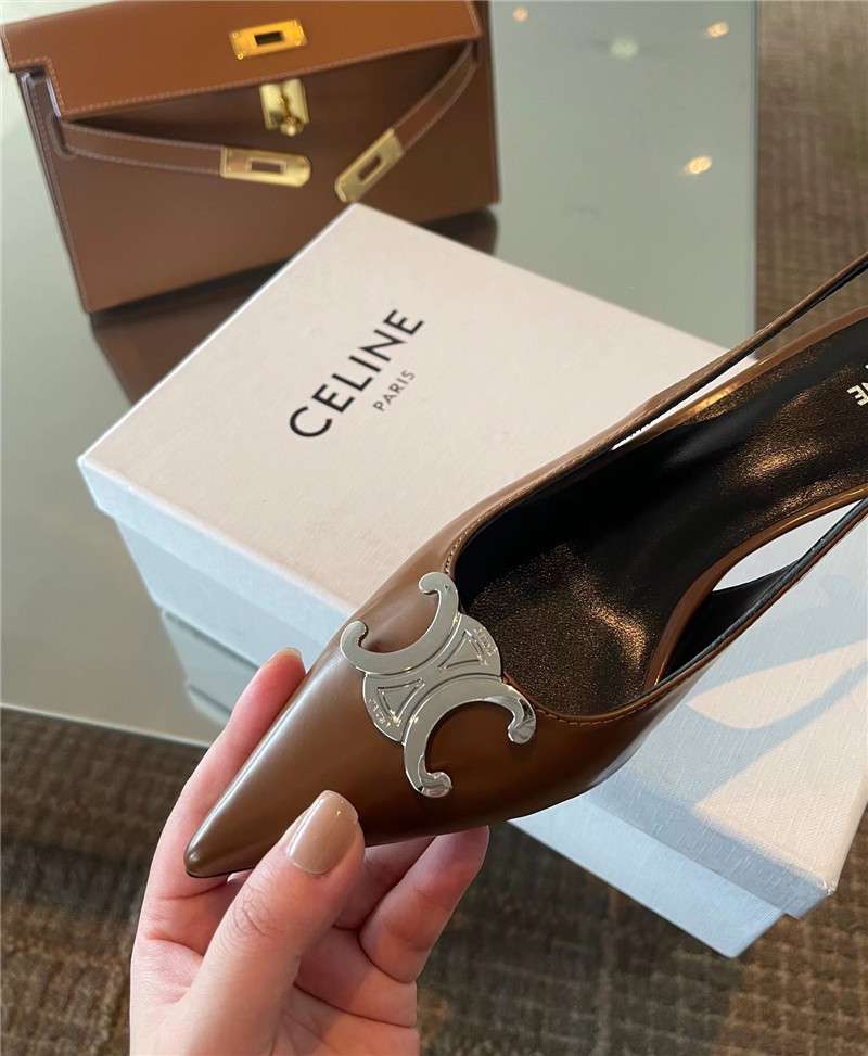 Celine Arc de Triomphe kitten heels