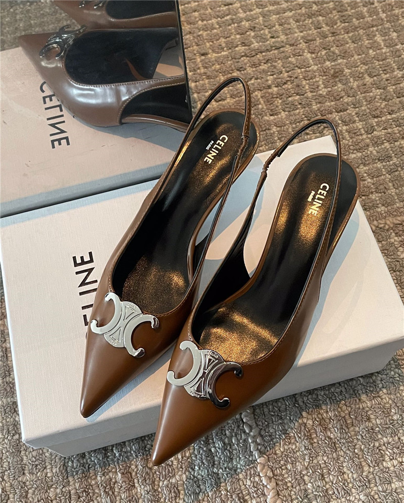 Celine Arc de Triomphe kitten heels