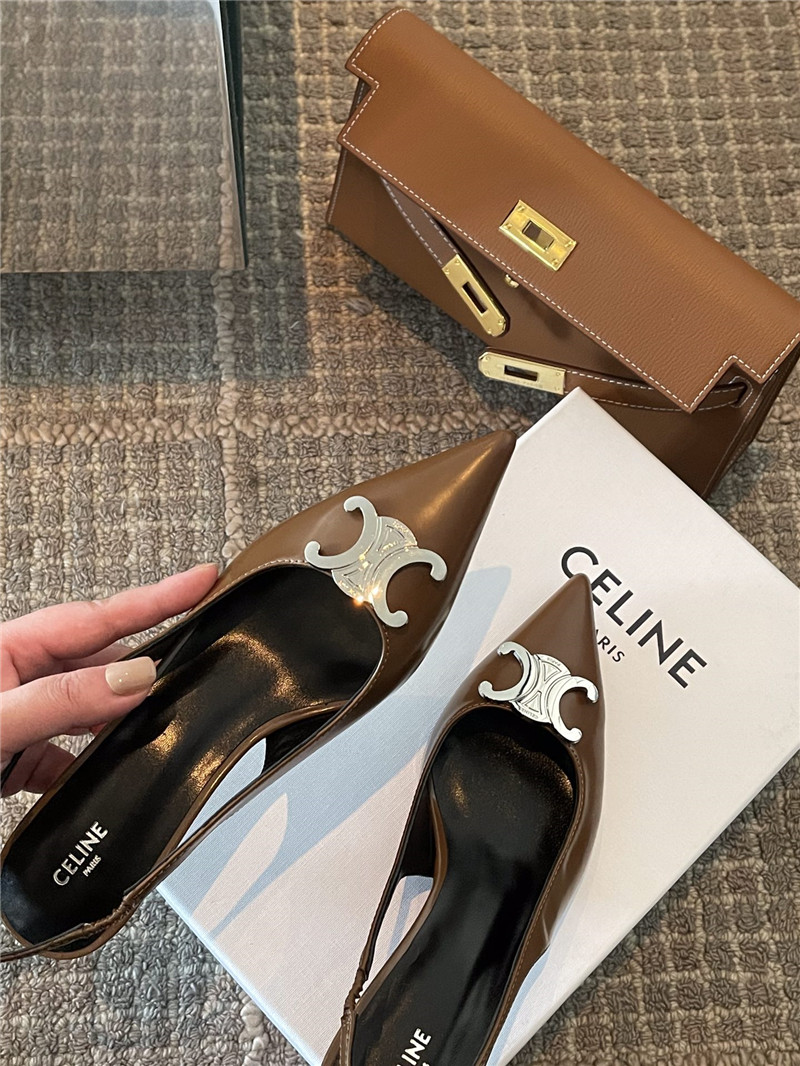 Celine Arc de Triomphe kitten heels