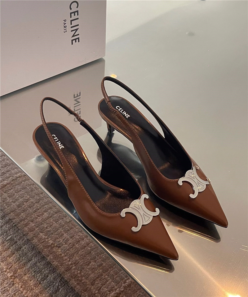 Celine Arc de Triomphe kitten heels