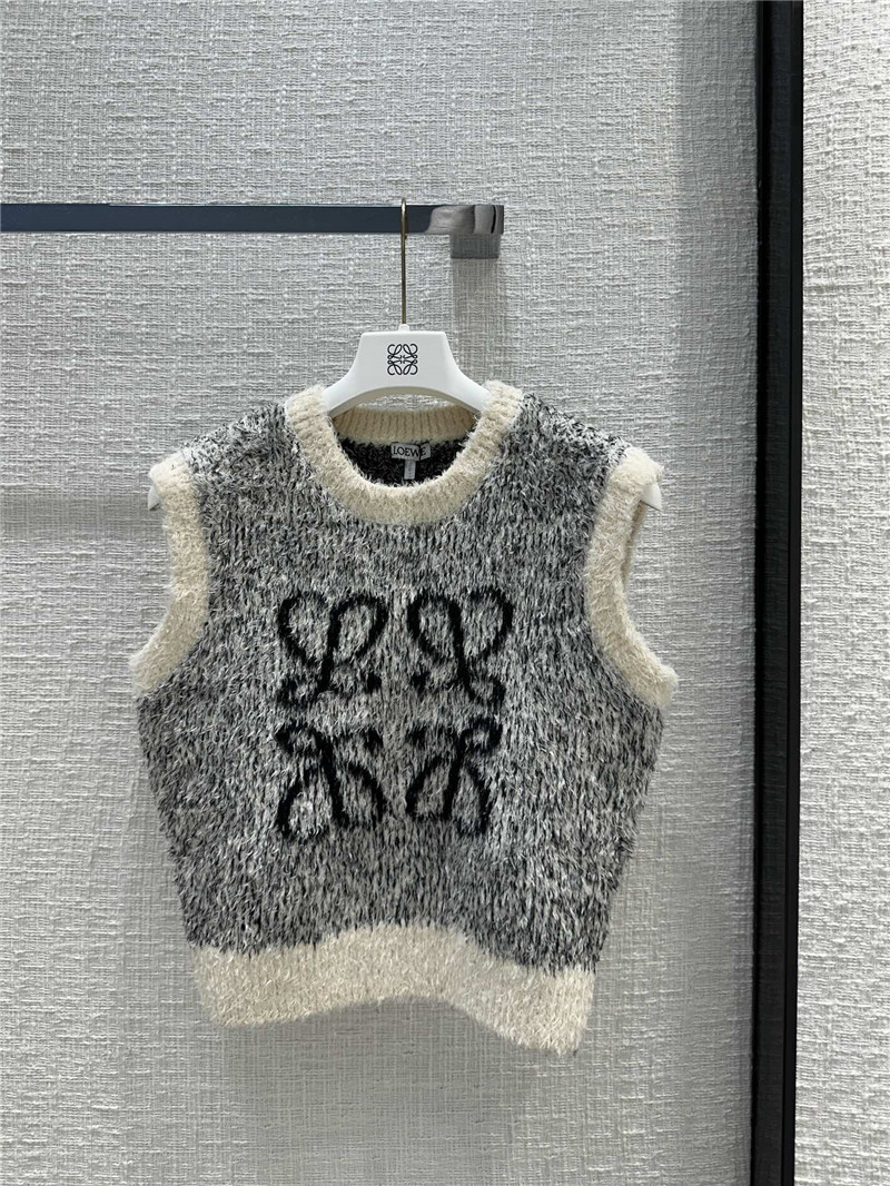 Loewe Women’s Black Plush Vest