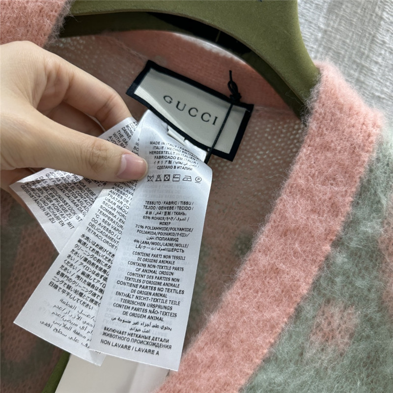 Gvc*1 gg pink mohair cardigan jacket