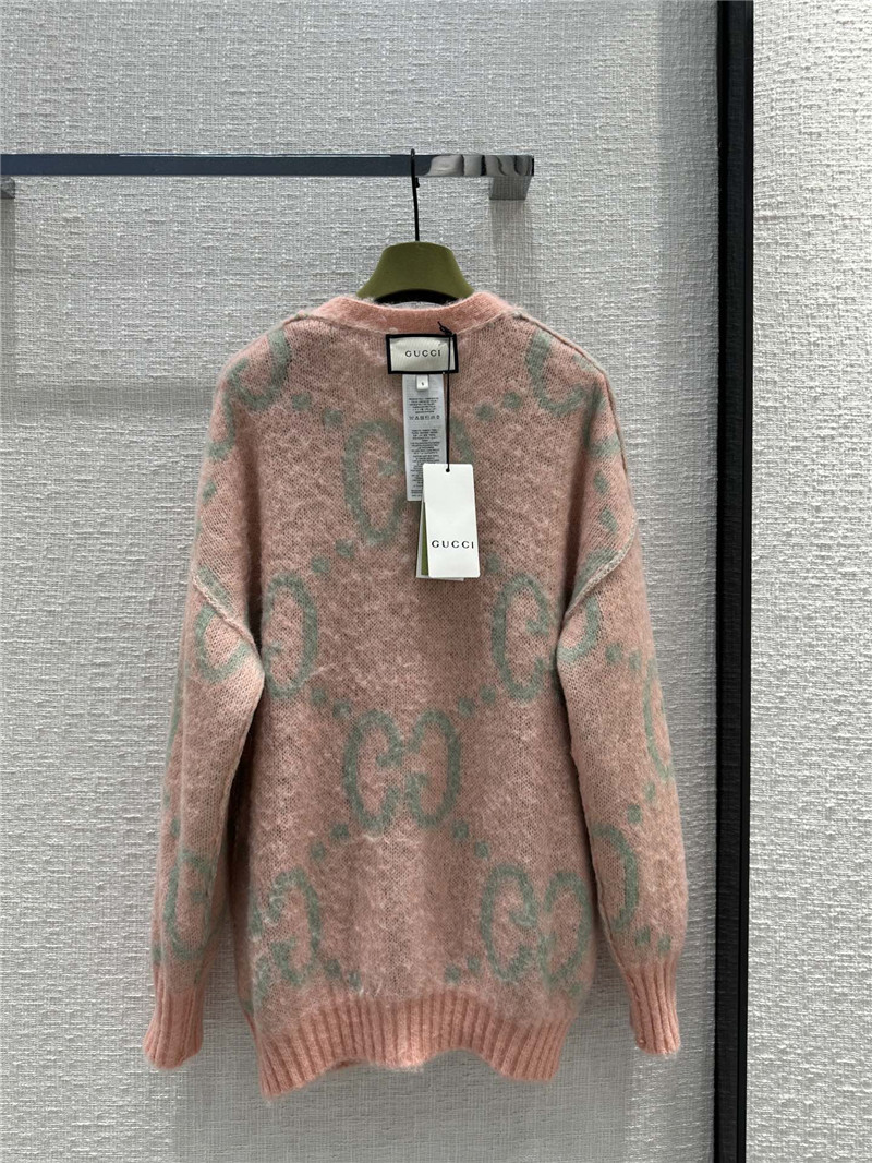 Gvc*1 gg pink mohair cardigan jacket