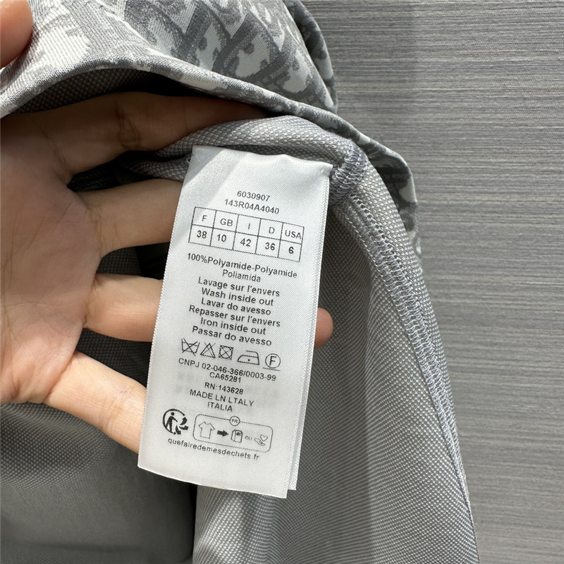 D10r grey sleeveless logo print dress