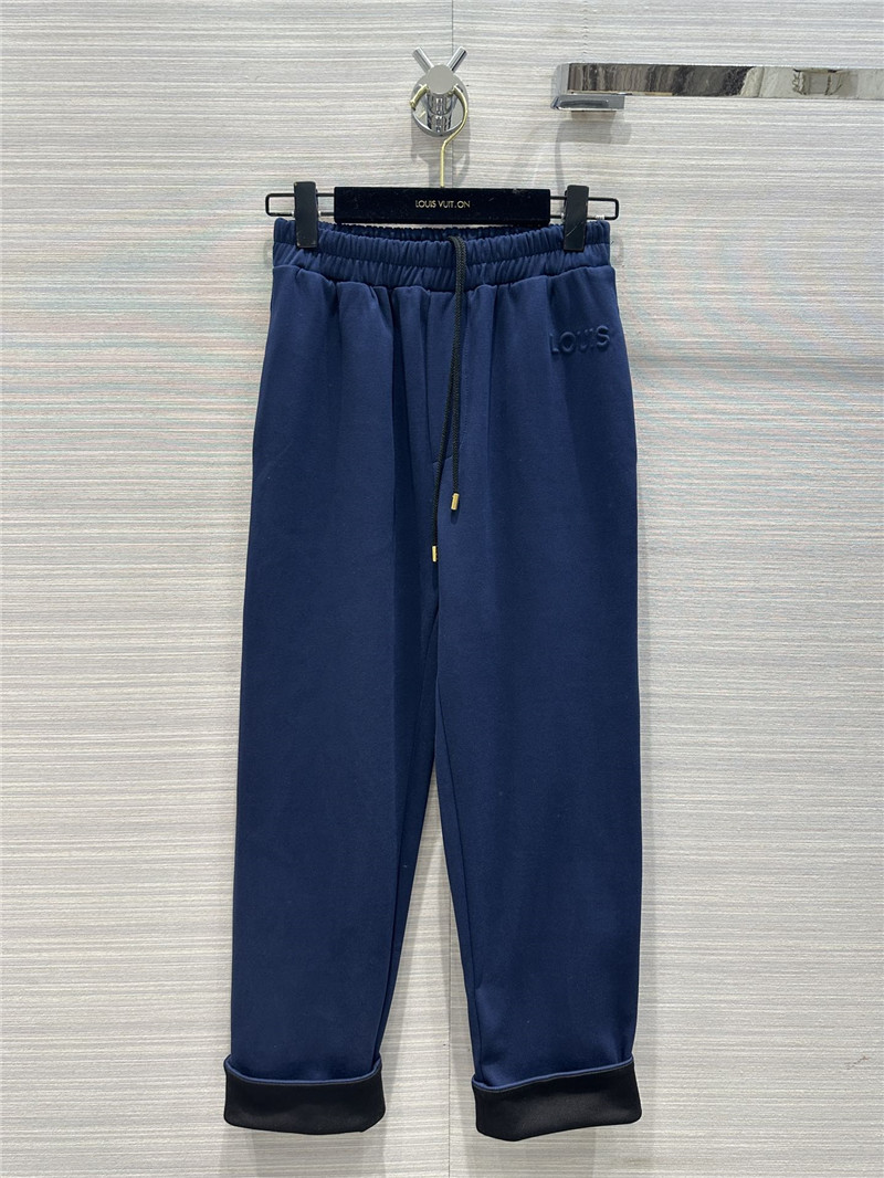 Louis Vuitton LV Blue Hooded Logo Sweatshirt Suit