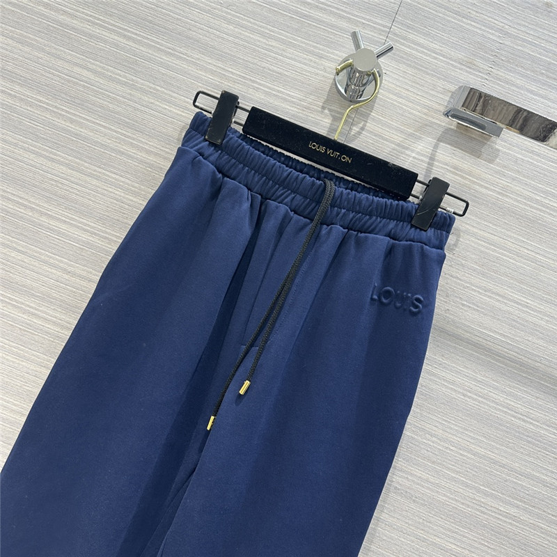 Louis Vuitton LV Blue Hooded Logo Sweatshirt Suit