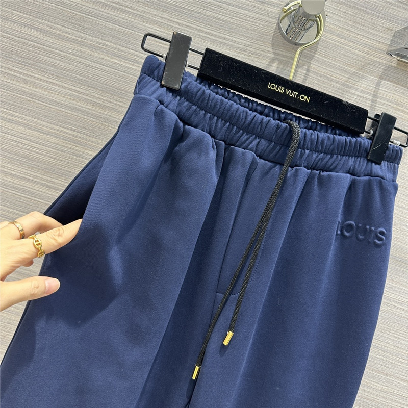 Louis Vuitton LV Blue Hooded Logo Sweatshirt Suit