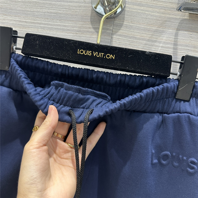 Louis Vuitton LV Blue Hooded Logo Sweatshirt Suit