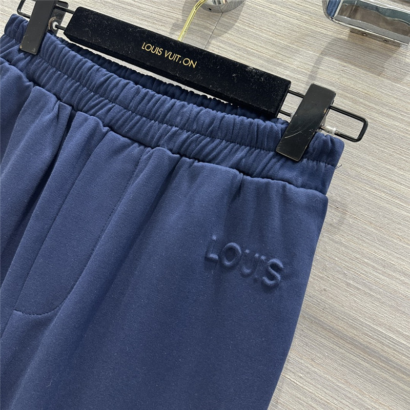 Louis Vuitton LV Blue Hooded Logo Sweatshirt Suit