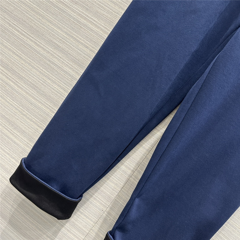 Louis Vuitton LV Blue Hooded Logo Sweatshirt Suit