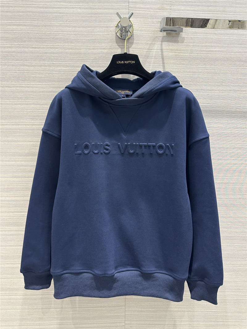Louis Vuitton LV Blue Hooded Logo Sweatshirt Suit