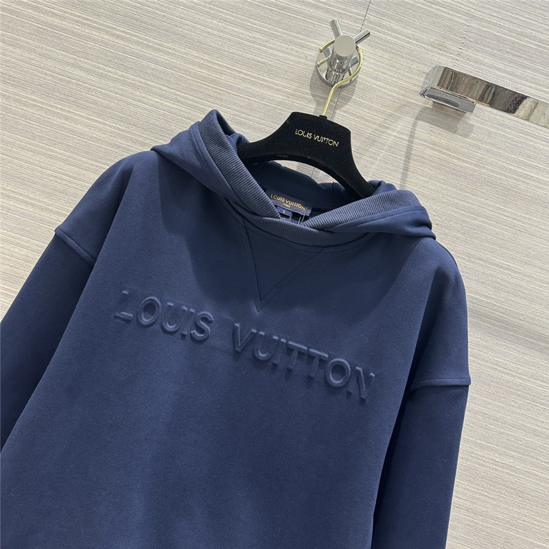 Louis Vuitton LV Blue Hooded Logo Sweatshirt Suit