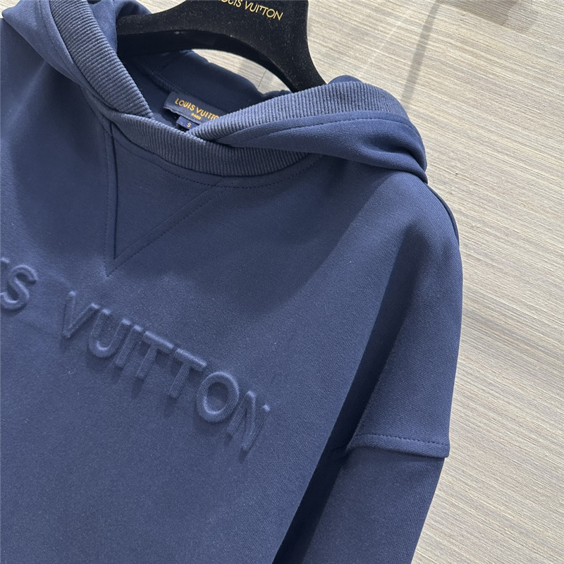 Louis Vuitton LV Blue Hooded Logo Sweatshirt Suit
