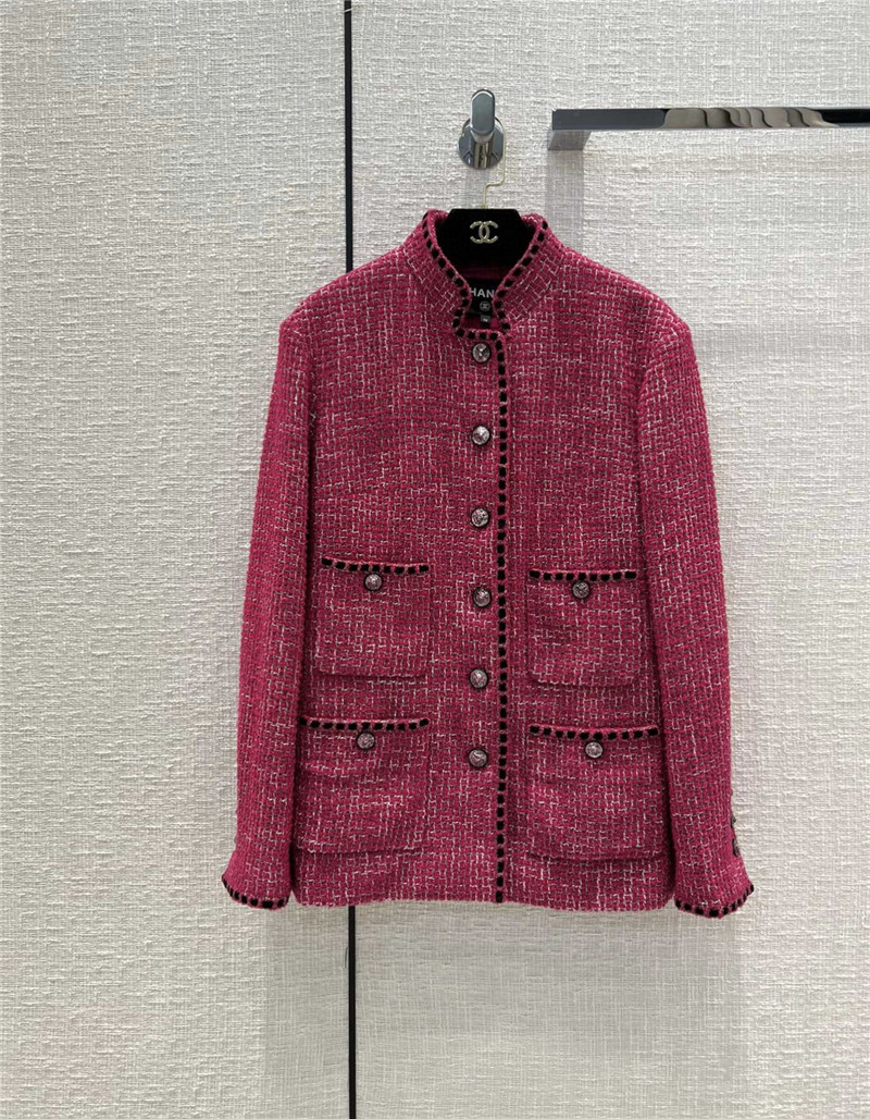 Chanel Woven Velvet Pink Jacket